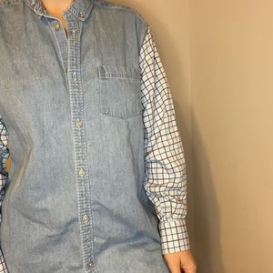 Reworked Jean and flannel button up
